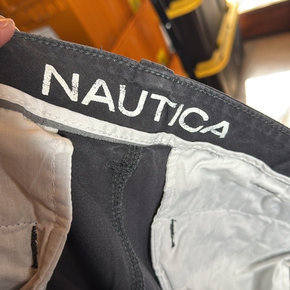 Nautica Stretch Ripstop Cotton Cargo Shorts Black Size 48W BG - Picture 10 of 13